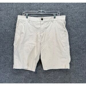 Nike Golf Shorts Mens 36 Beige Clubs All Over Print Dri-FIT Chino Performance